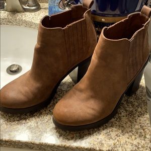 Booties from target. Light brown. 3in heel
